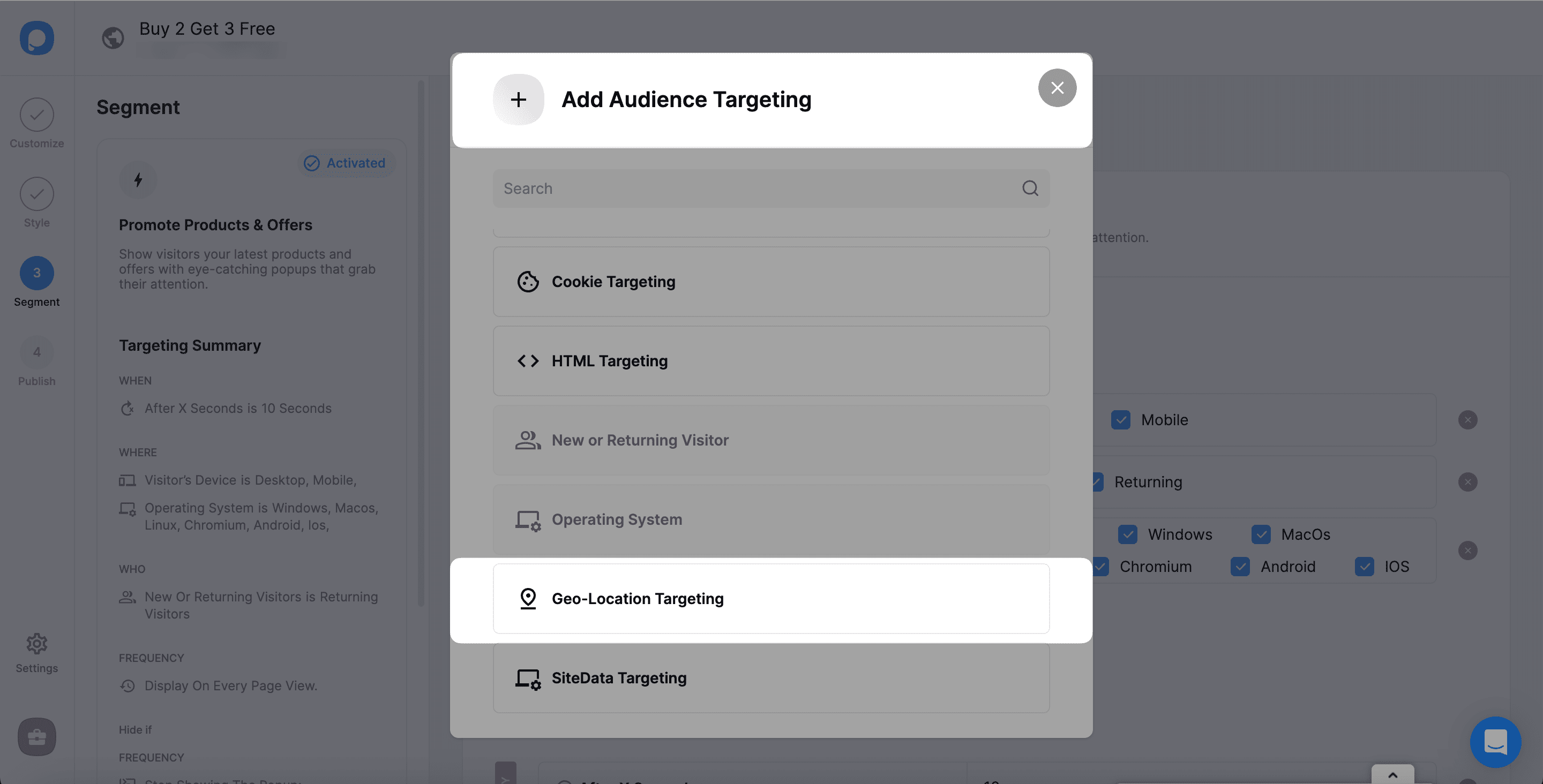 add audience geo location