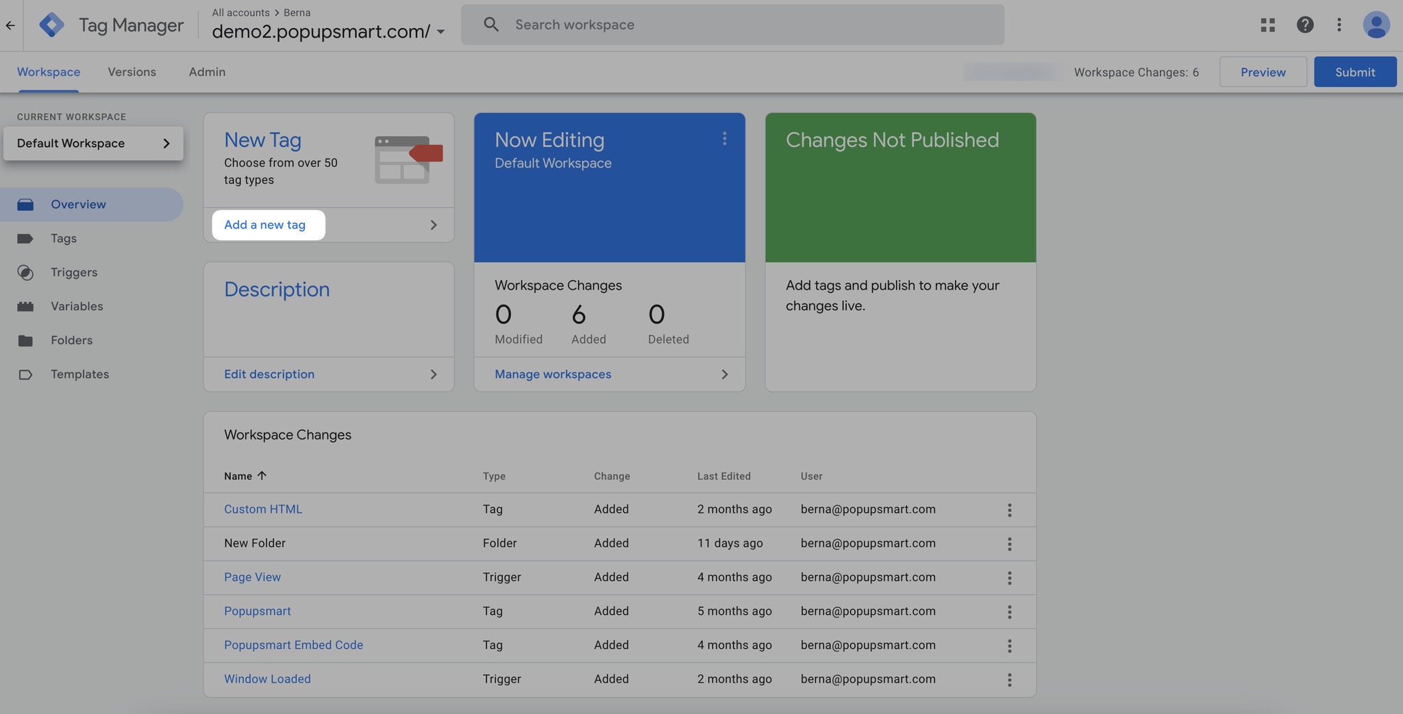 add a new tag on google tag manager