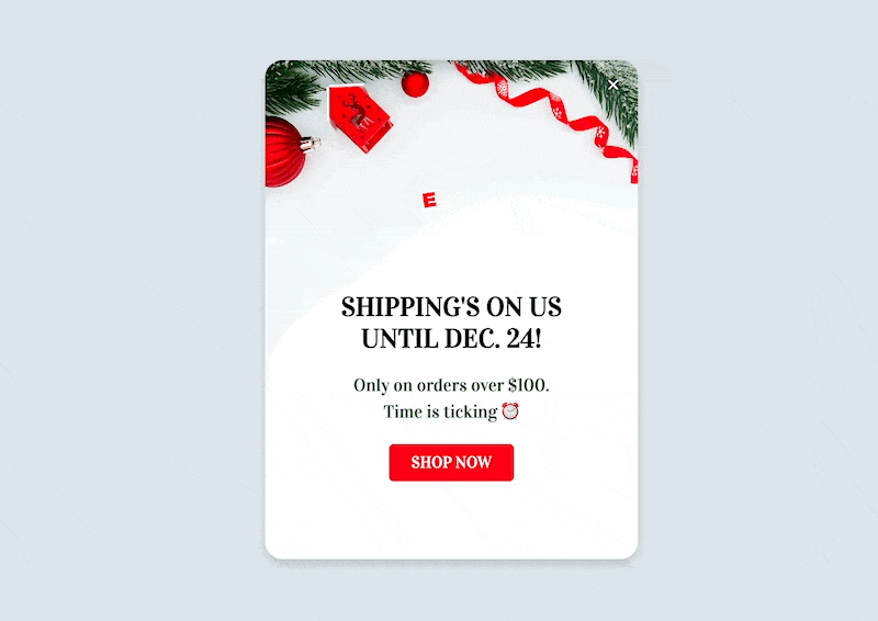 free shipping popup