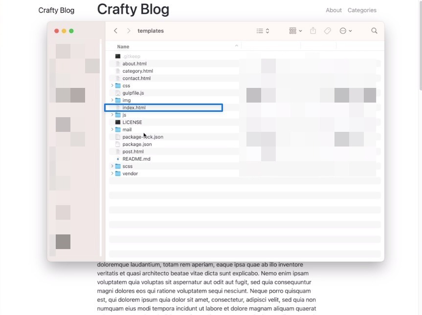 Craft CMS Index HTML File