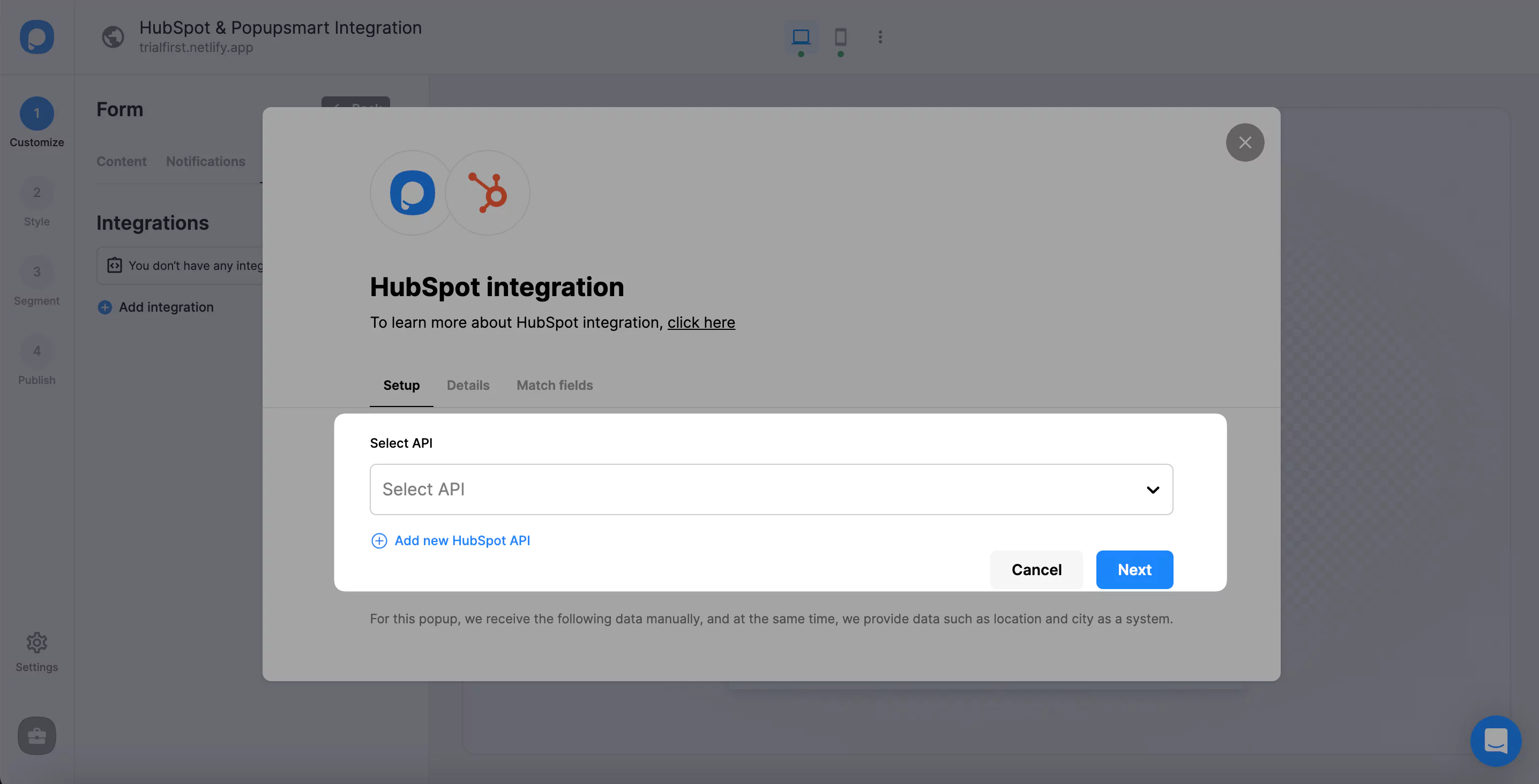 add a new HubSpot API