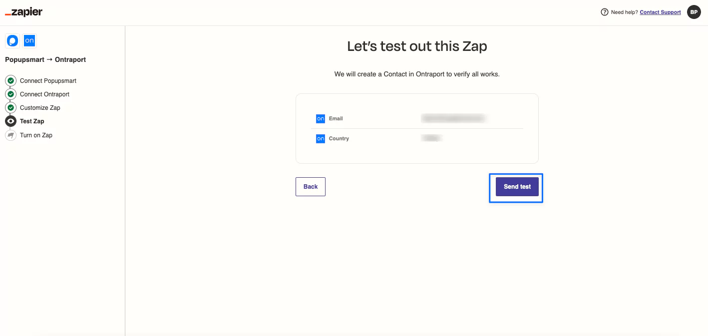 Test Zap