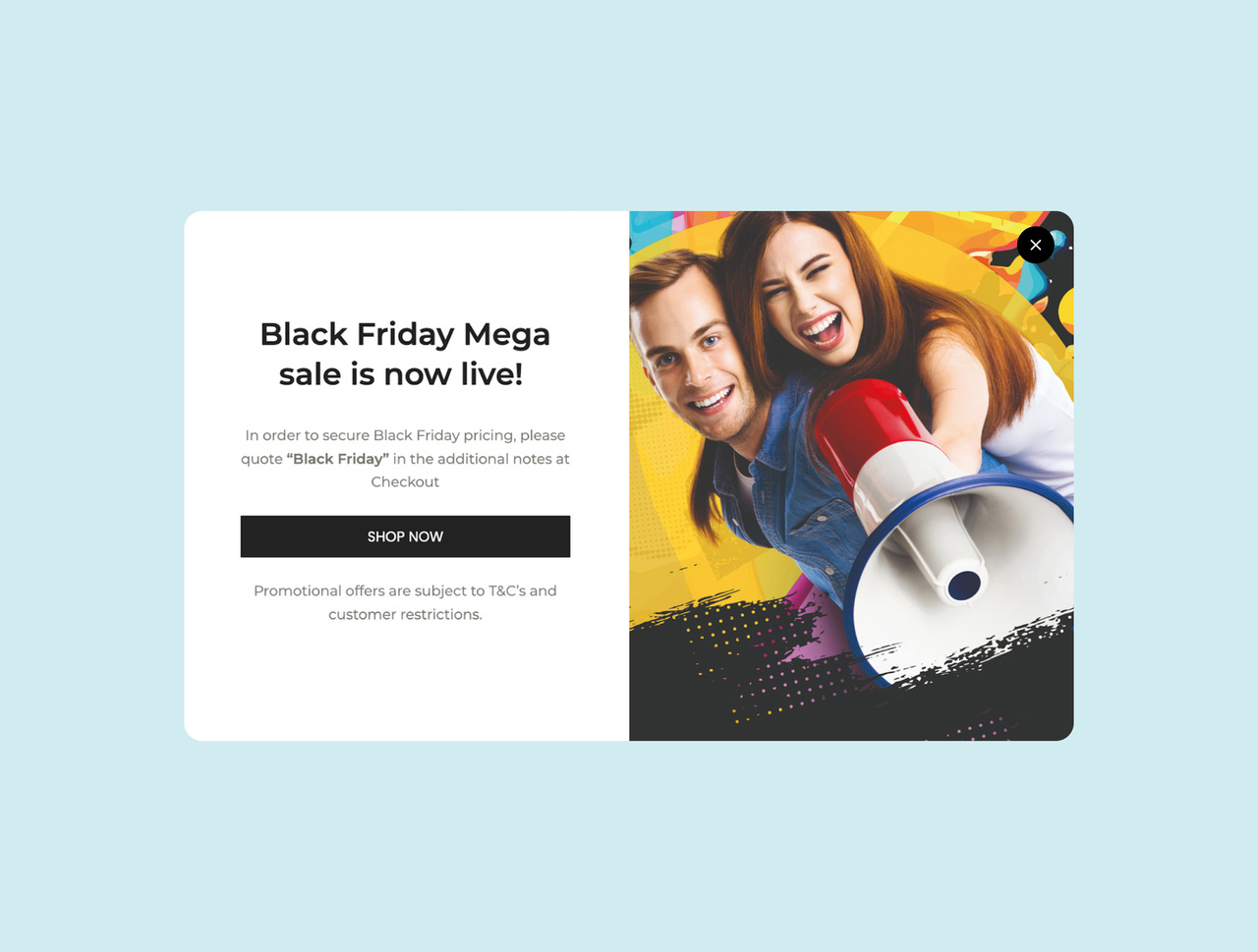 psl black friday promo campaign popup