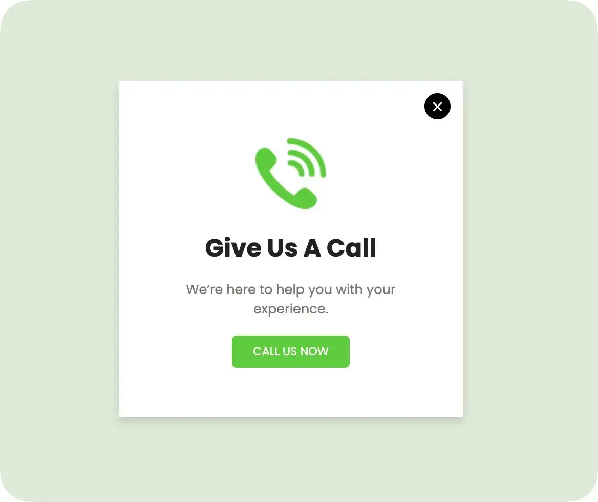 provide click to call popup