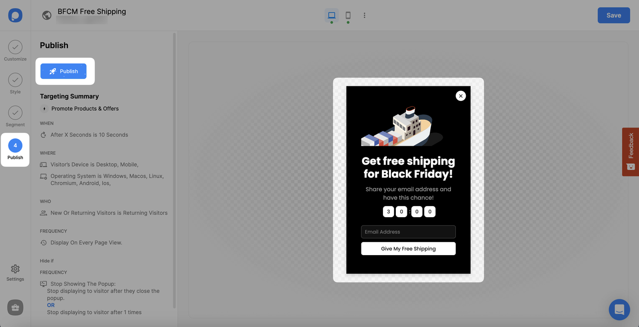 publishing black friday popup builder image