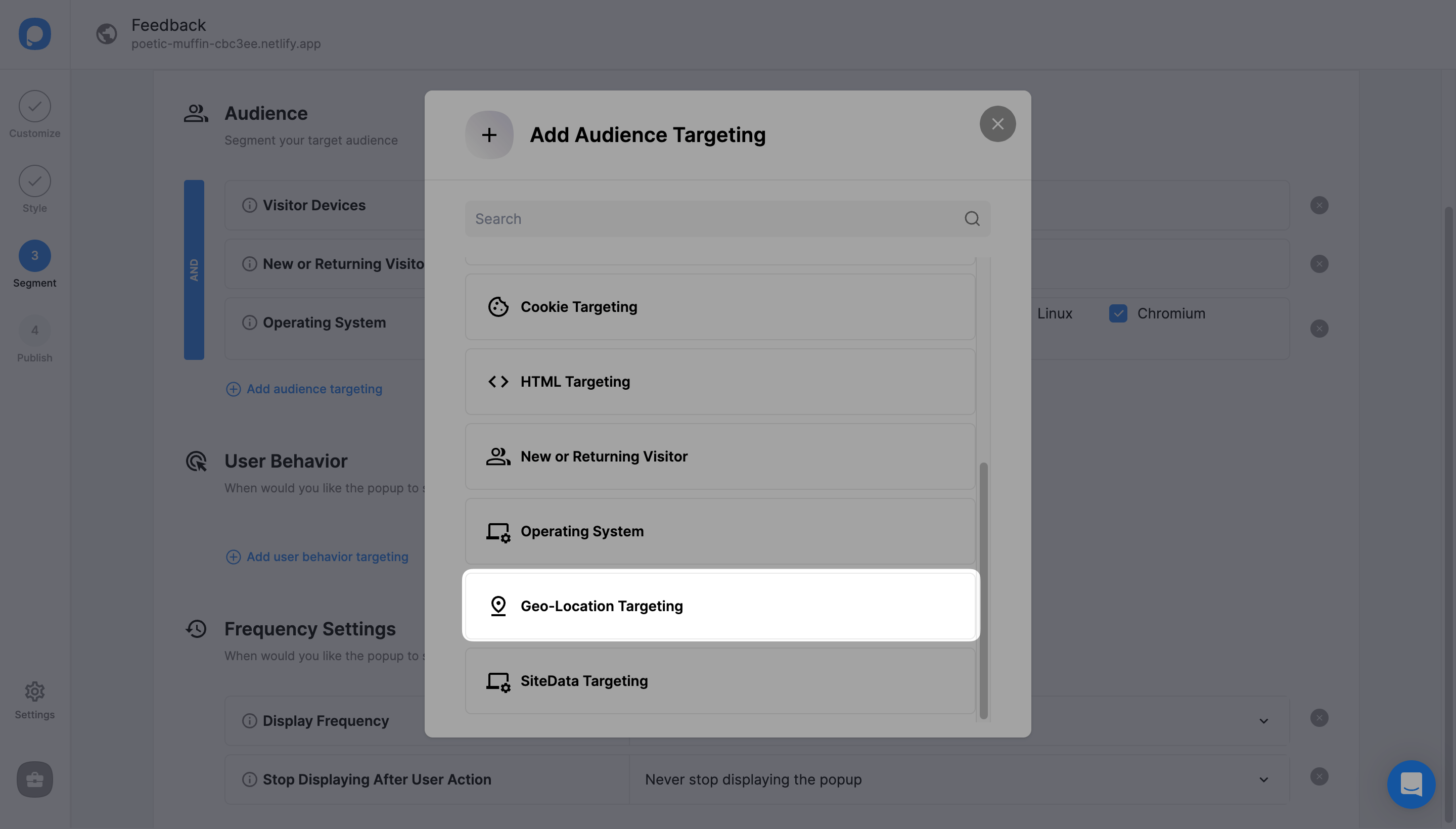 geo location targeting