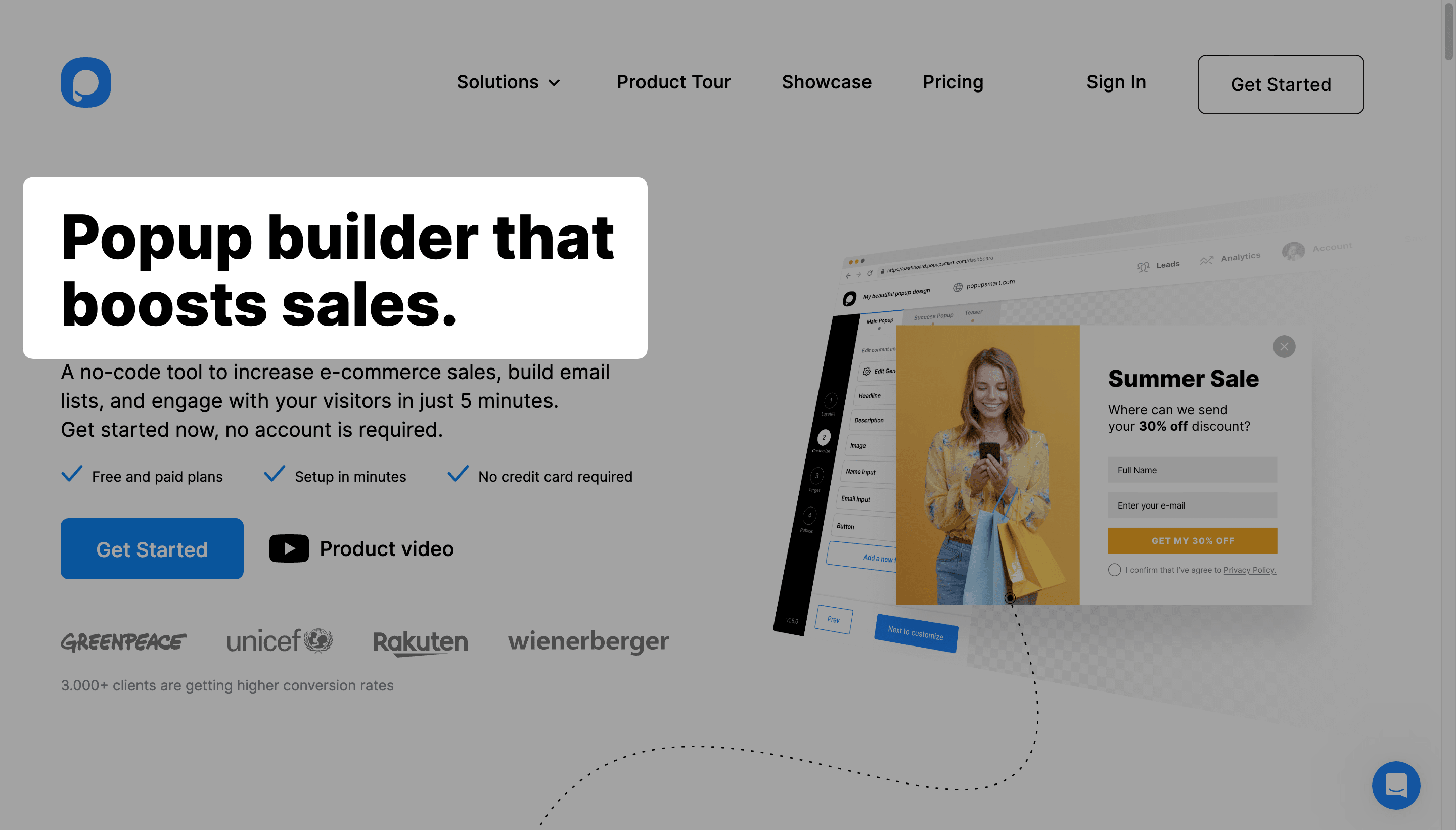 popupsmart homepage