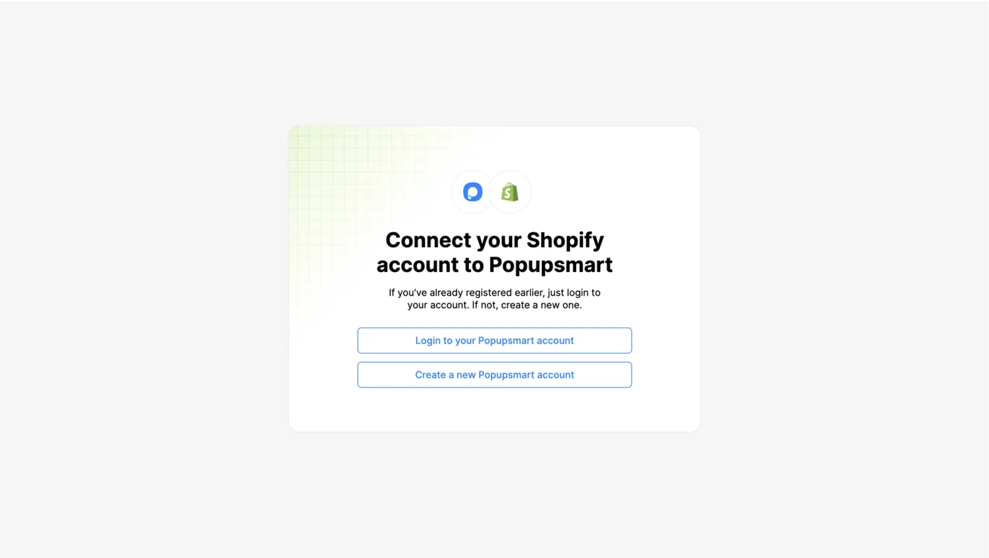 Connect your shopify account