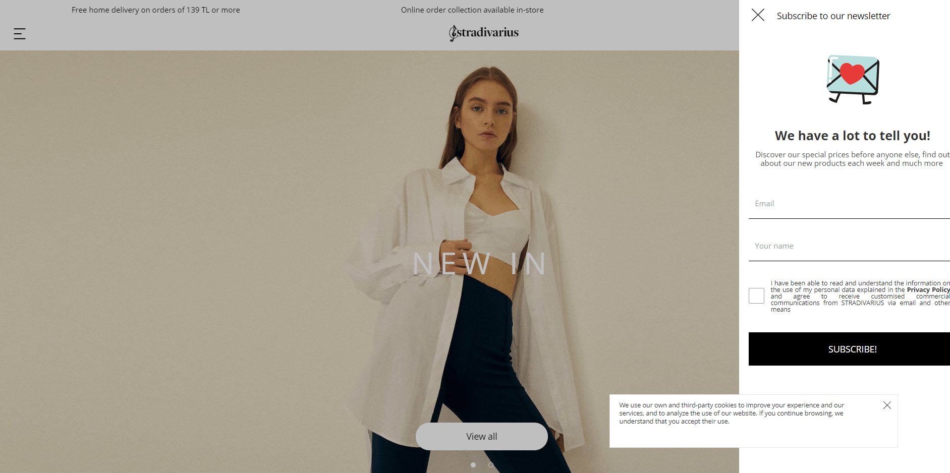 stradivarius popup examples