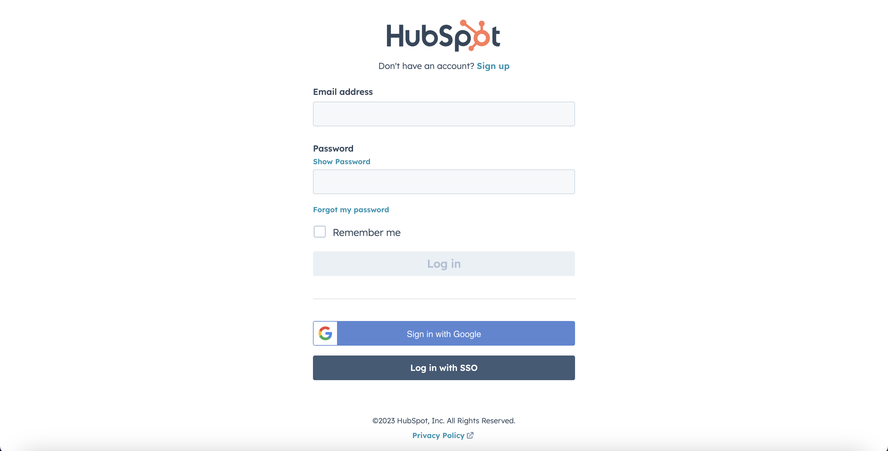 hubspot login