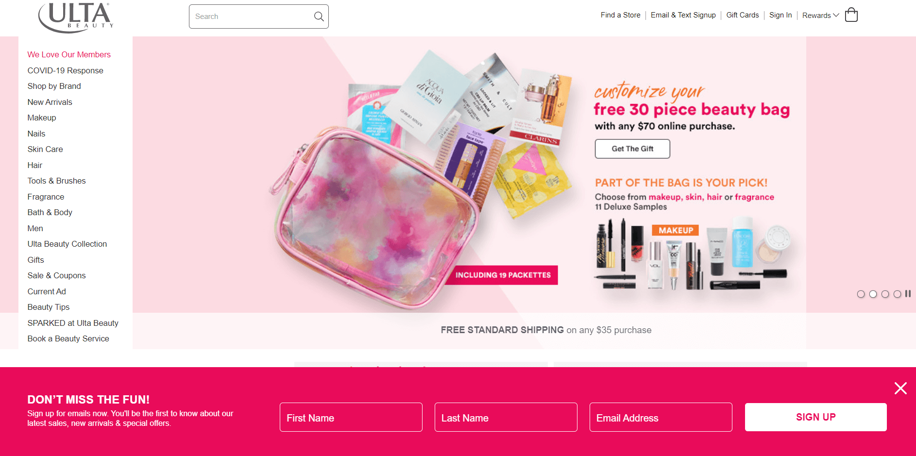 ulta popup example